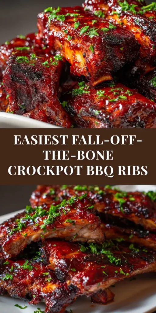 Easy Crockpot BBQ Ribs recipe that's fall-off-the-bone tender! This slow cooker method creates the most succulent and flavorful BBQ ribs with minimal effort.