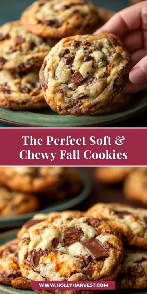 Harvest Marble Chocolate Chip Cookies: The Ultimate Fall Treat 3 A close-up shot of Harvest Marble Chocolate Chip Cookies on a cooling rack, showcasing the beautiful swirl of spiced and vanilla doughs. The perfect easy fall cookie recipe for autumn baking.