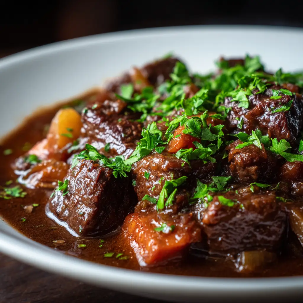 Slow Cooker Pepper Steak: The Ultimate Tender Beef Recipe 1 A spoonful of the finished beef pepper steak being lifted from a bowl, showcasing the glossy sauce coating the beef and peppers.