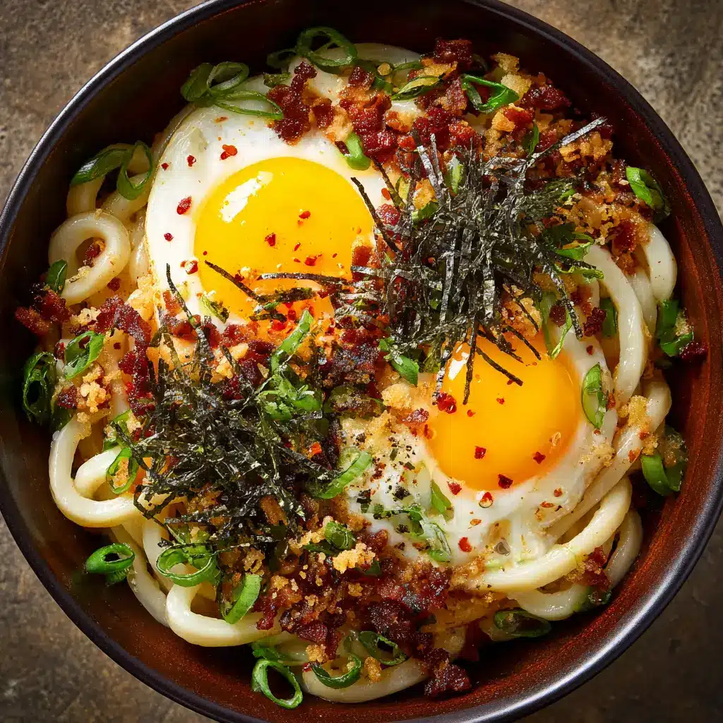 Breakfast Udon: The Ultimate 15-Minute Savory Noodle Bowl 1 An artful shot of the Breakfast Udon ingredients being prepared, showcasing the fresh scallions and jammy egg.