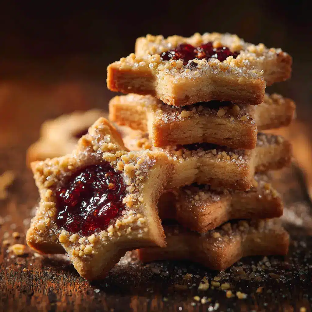 Sugar Plum Shortbread Cookies (The Perfect Holiday Treat) 2 An extreme close-up of a stack of buttery shortbread cookies, showing their delicate, crumbly texture and beautiful swirled pattern.