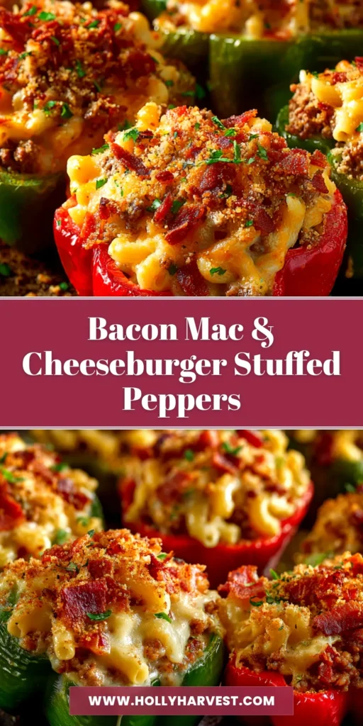 Cheeseburger Stuffed Peppers: The Ultimate Weeknight Meal 4 An overhead shot of delicious Cheeseburger Stuffed Peppers in a white baking dish, topped with melted cheddar cheese and ready to be served.