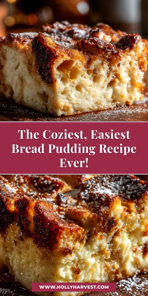 Easy Bread Pudding Recipe (Classic & Foolproof) 4 A scoop of easy bread pudding recipe being lifted from a baking dish, showing the creamy custard texture, served on a white plate.