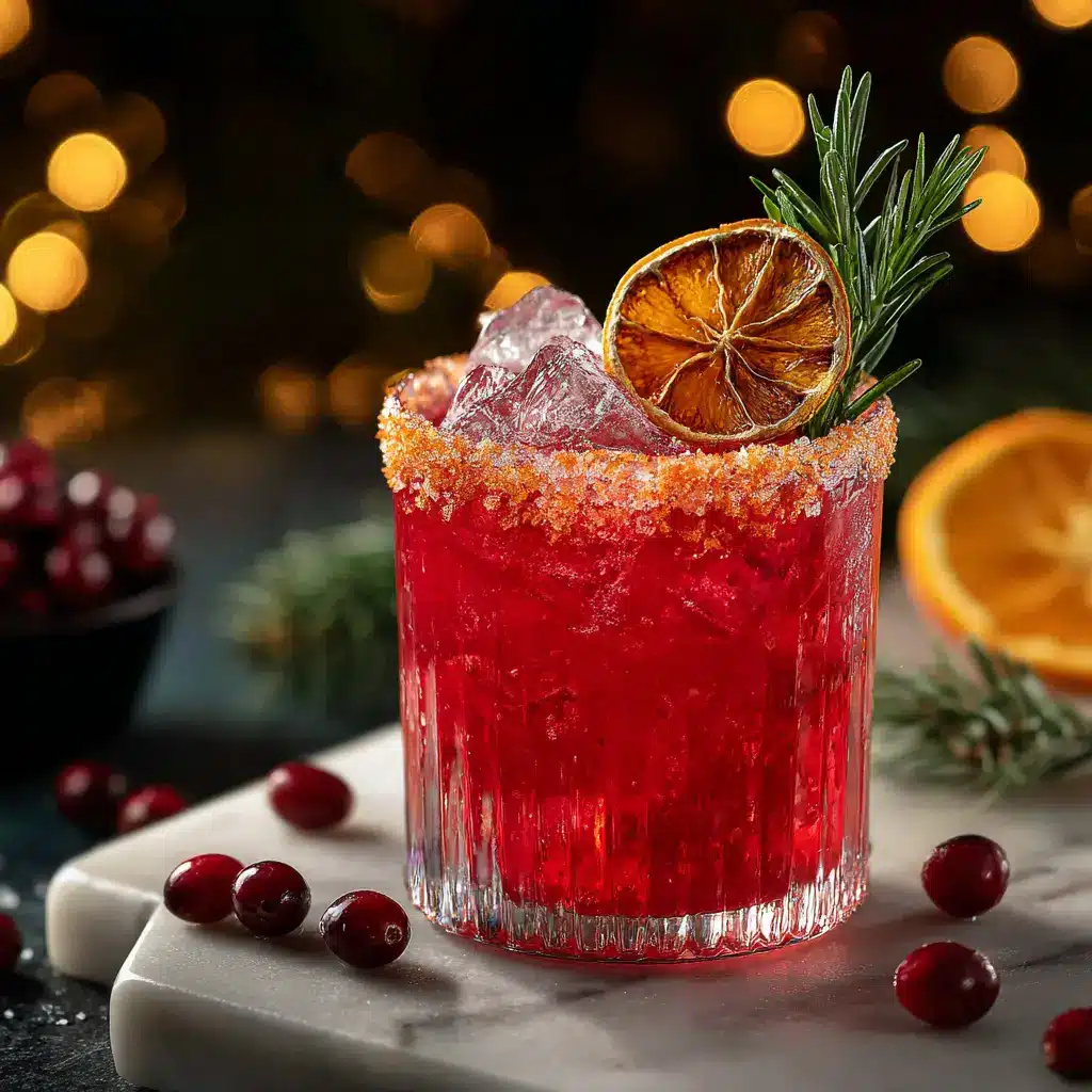 Christmas Gin Cocktails: The Perfect Festive Cranberry Fizz 1 Two Christmas gin cocktails served in rocks glasses with large ice cubes and garnished with fresh cranberries for a holiday gathering.