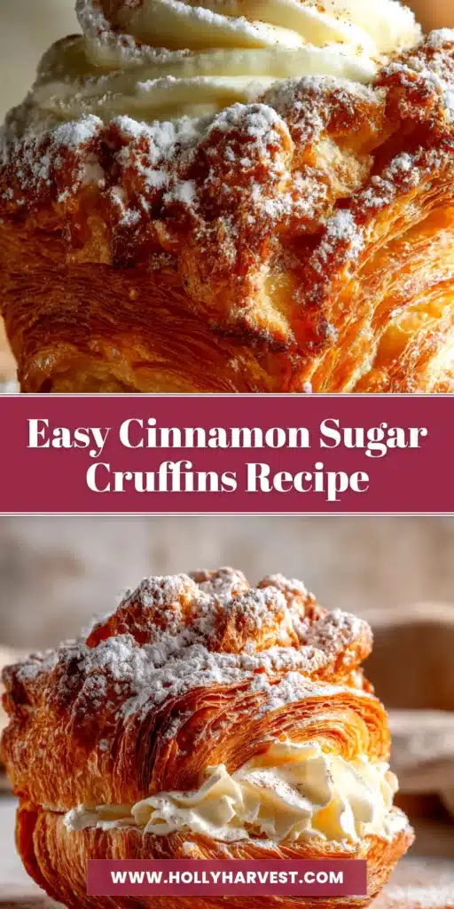 Cinnamon Cruffins: The Ultimate Croissant Muffin Hybrid 4 A stack of freshly baked Cinnamon Cruffins, showcasing their flaky layers and cinnamon sugar swirl, ready for a delicious brunch.