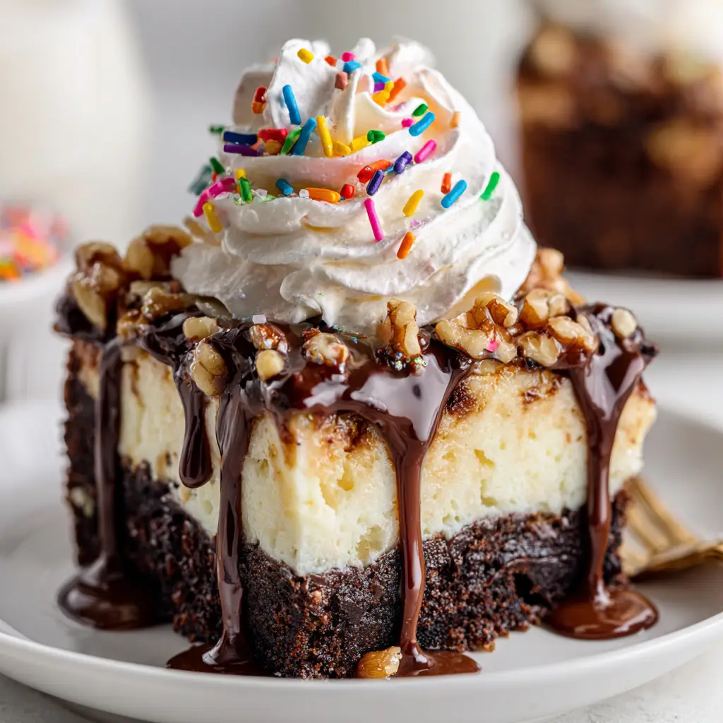 Hot Fudge Sundae Brownie: The Ultimate Gooey Dessert 2 A close-up shot of the ingredients for a fudgy brownie recipe laid out, including flour, cocoa powder, eggs, and chocolate chips.