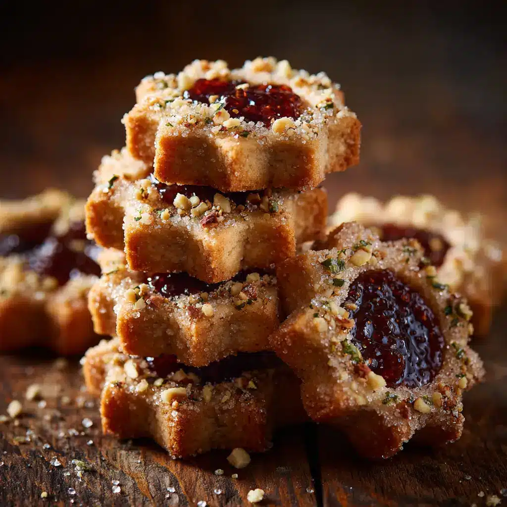 Sugar Plum Shortbread Cookies (The Perfect Holiday Treat) 1 A festive arrangement of iced shortbread cookies on a wooden board, ready for a Christmas party or holiday gift.