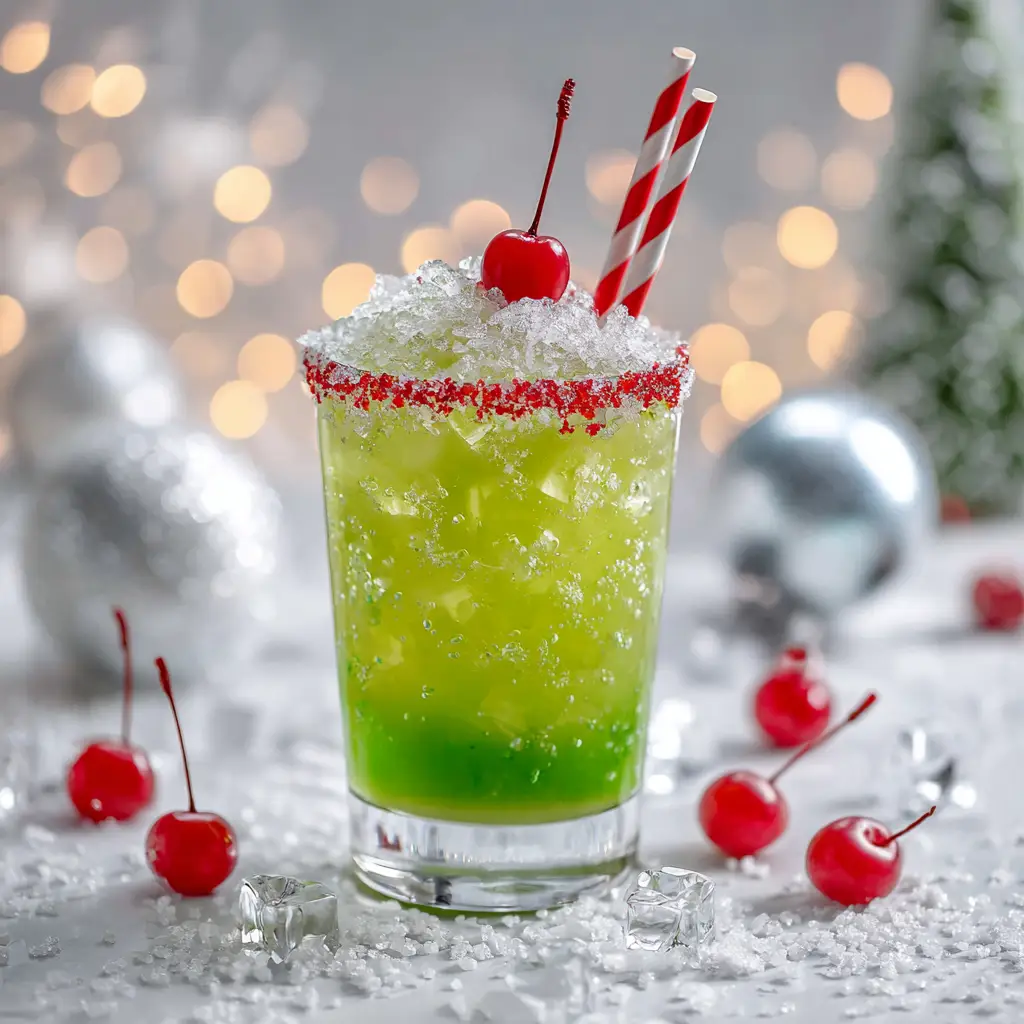 A delicious melon liqueur cocktail ready for a holiday party.