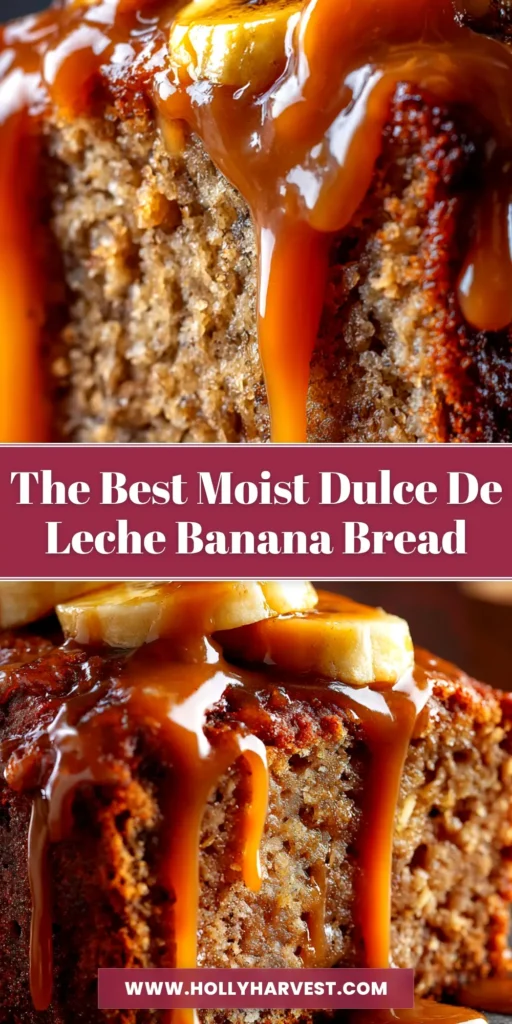 A beautiful hero shot of the moist banana bread recipe on a wooden board. One slice is cut, revealing an incredibly soft and tender crumb. This is the only banana bread recipe you'll ever need!