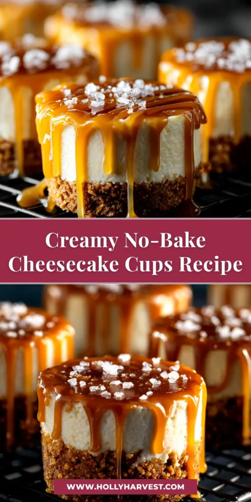 A delicious No-Bake Mini Cheesecake topped with fresh raspberries and a mint leaf, presented on a white plate. The perfect easy dessert recipe.