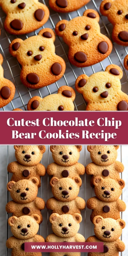 Chocolate Chip Bear Cookies: A Fun & Easy Recipe 3 A platter of adorable chocolate chip bear cookies, perfectly golden-brown and ready to eat. A fun and easy recipe for cute animal cookies.