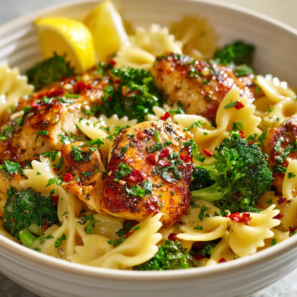 An extreme close-up of a pan-seared chicken breast topped with the zesty cowboy butter sauce, garnished with fresh parsley.