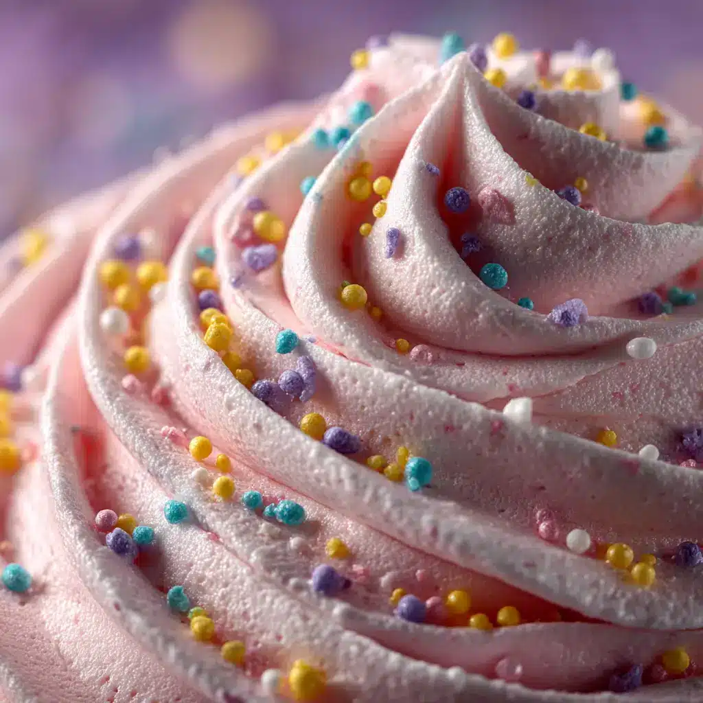 Easter Funfetti Dip (The Easiest 5-Minute Treat!) 2 A macro, extreme close-up shot of the thick and creamy texture of the funfetti cake dip, showing the colorful sprinkles mixed in.