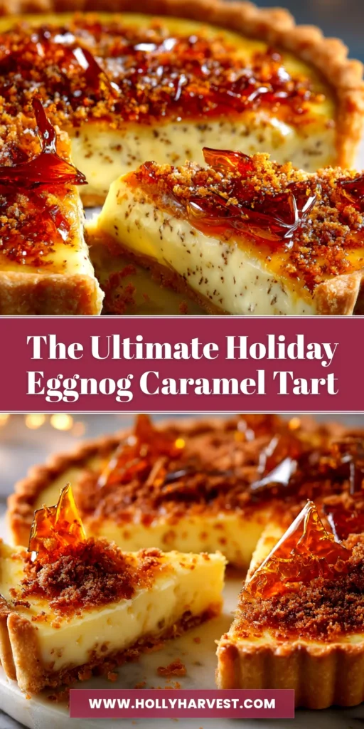 Eggnog Tart: The Creamiest, Dreamiest Holiday Dessert 4 A stunning overhead shot of a creamy eggnog tart, decorated with piped whipped cream and a dusting of nutmeg. The perfect holiday dessert recipe.