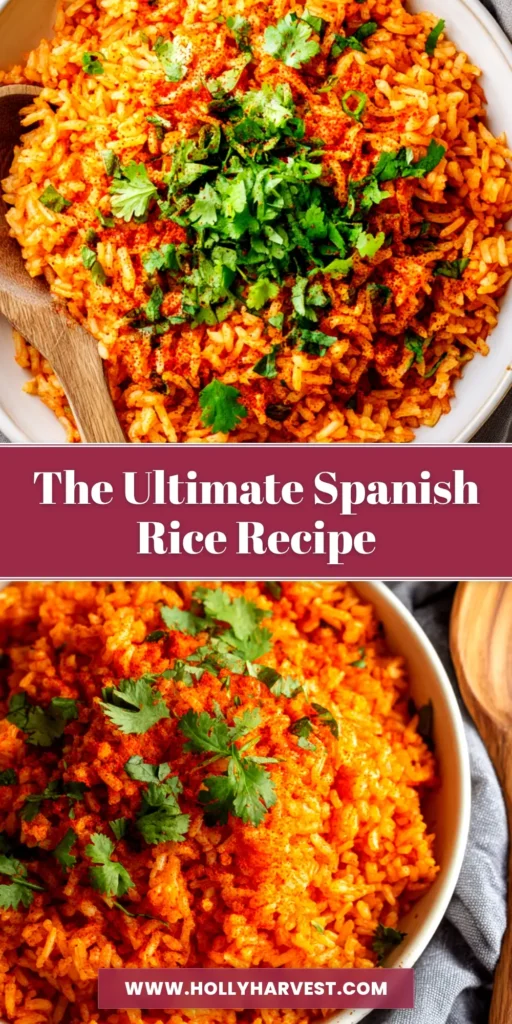 A vibrant and easy Spanish rice recipe served in a skillet, garnished with fresh cilantro. The perfect, fluffy restaurant-style side dish.