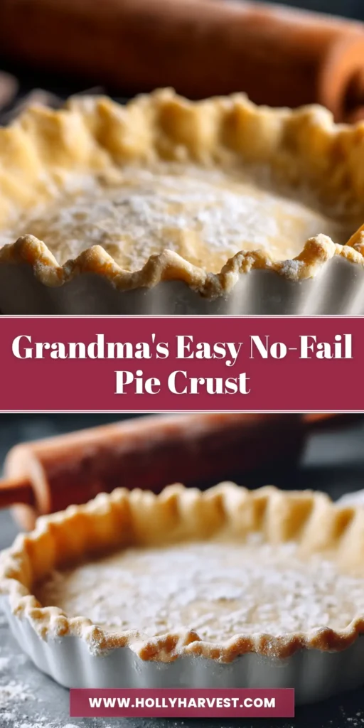 A perfect homemade pie crust recipe showing a flaky, golden-brown crust in a pie pan, ready for filling. The text overlay reads 'Foolproof Homemade Pie Crust'.