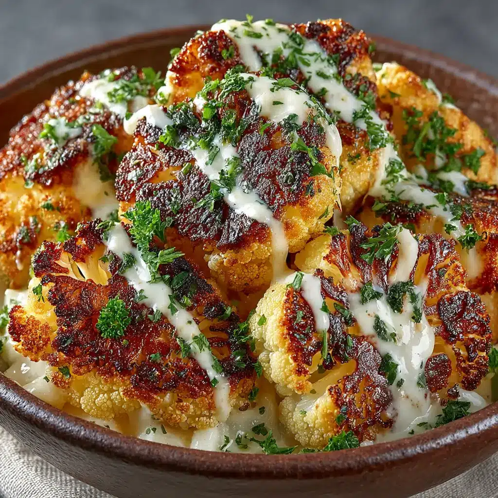Moroccan Cauliflower: The Ultimate Roasted Vegetable Recipe 2 An extreme close-up of roasted Moroccan cauliflower, highlighting the crispy, caramelized edges and the vibrant golden color from the turmeric and spice blend.