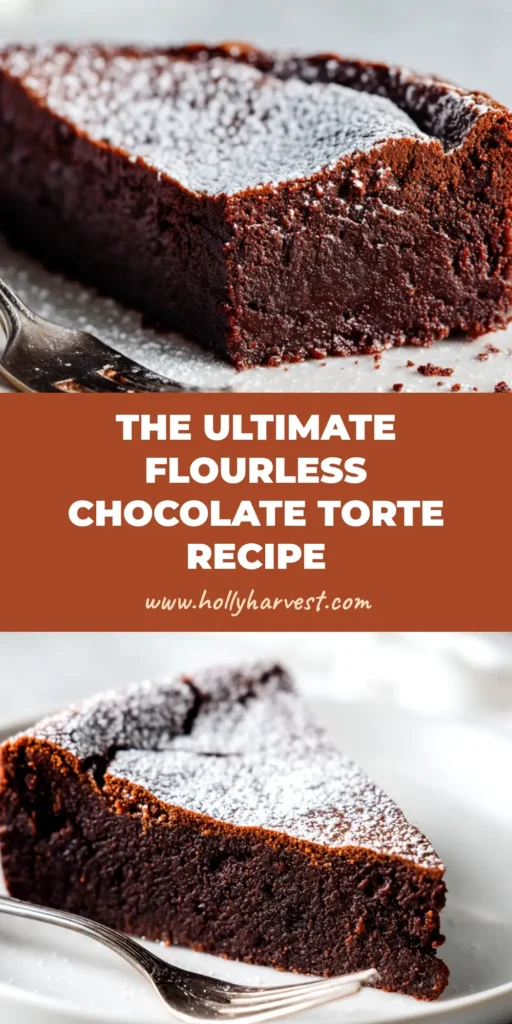 Flourless Chocolate Torte (The Ultimate Recipe) 3 A beautiful overhead shot of a rich flourless chocolate torte dusted with powdered sugar and garnished with fresh raspberries.