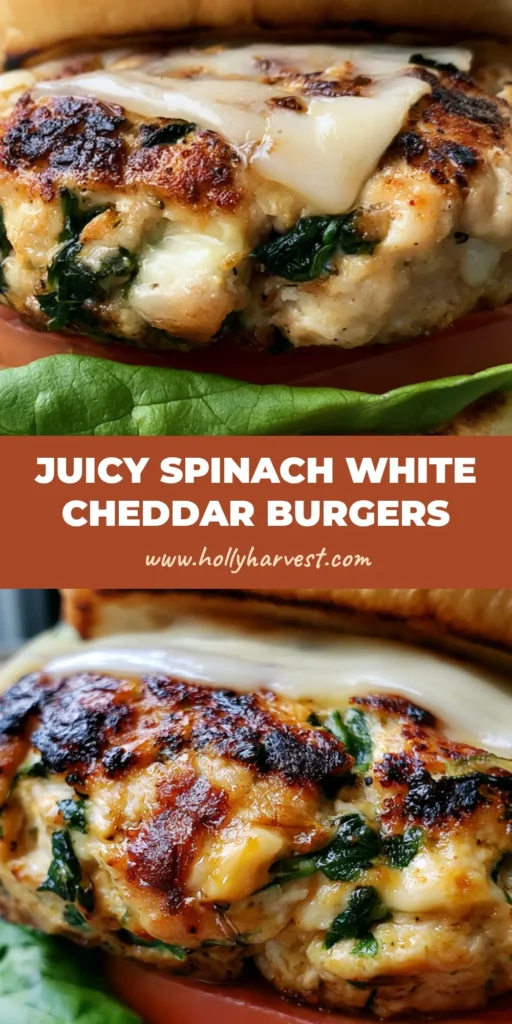 A thick, juicy White Cheddar Spinach Chicken Burger on a glossy brioche bun with melted white cheddar cheese and visible charred edges.