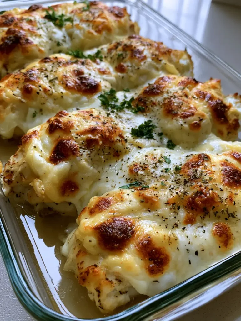 Melt In Your Mouth Chicken Breast with a Creamy Parmesan Crust 1 Close up of the creamy mayonnaise and parmesan topping on a Melt In Your Mouth Chicken Breast.