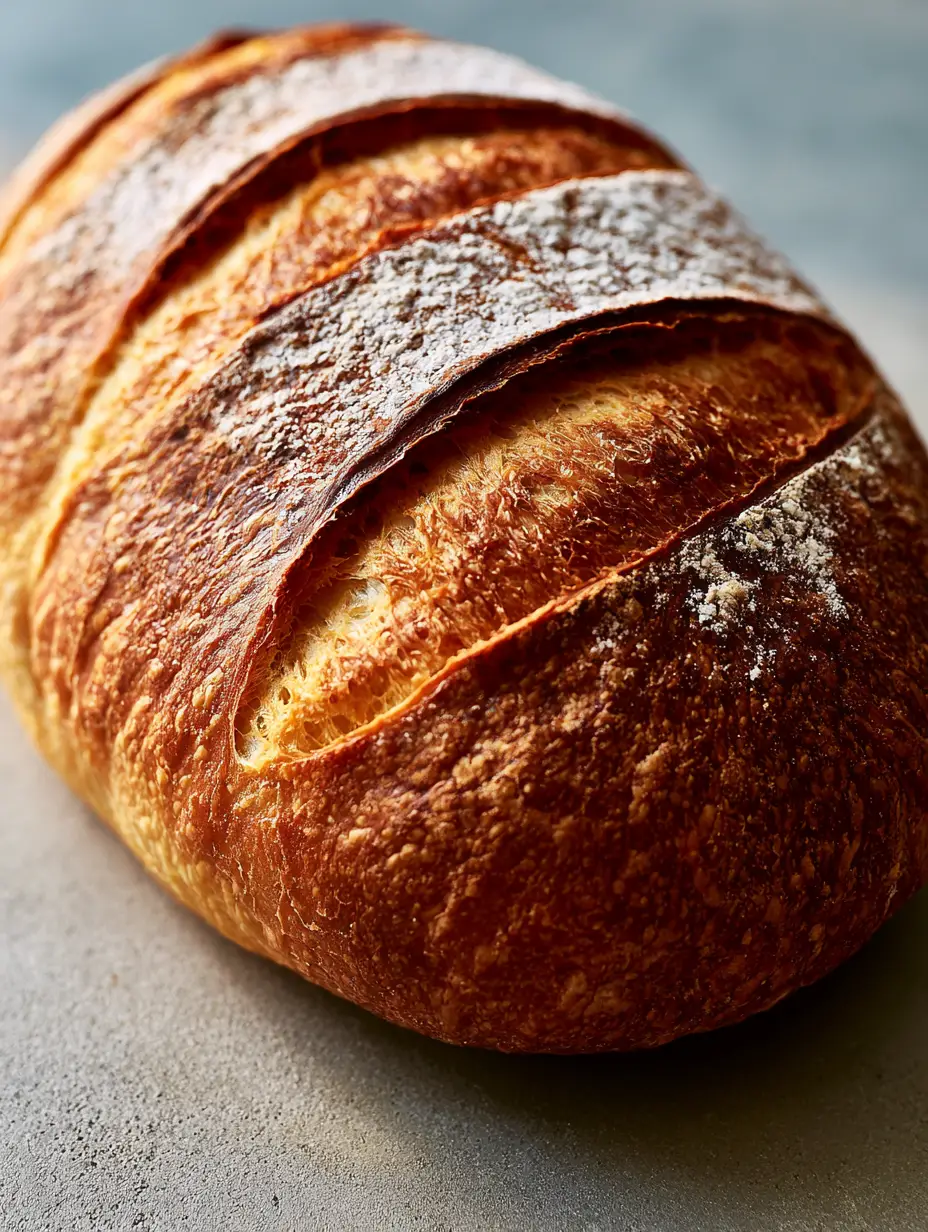 Crusty Italian Bread Recipe: The Ultimate Guide to Artisan Loaves 3 Close-up of a golden-brown crusty loaf of Italian bread showcasing the craggy texture and flour dusting. (Crusty Italian Bread Recipe)